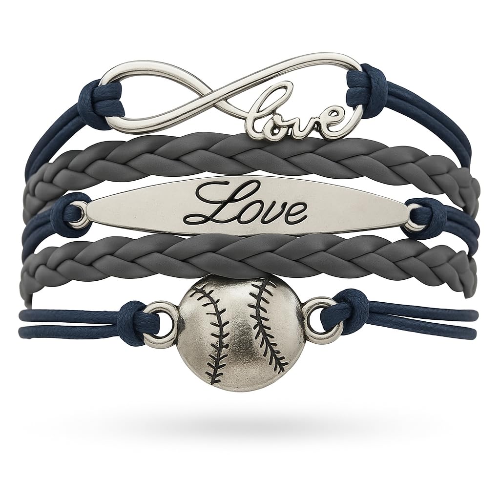 Love Softball Adjustable Bracelet – Inspirational Sports Jewelry Gift for Girls and Women – Great for Christmas, Birthdays, Tournaments, Graduation
