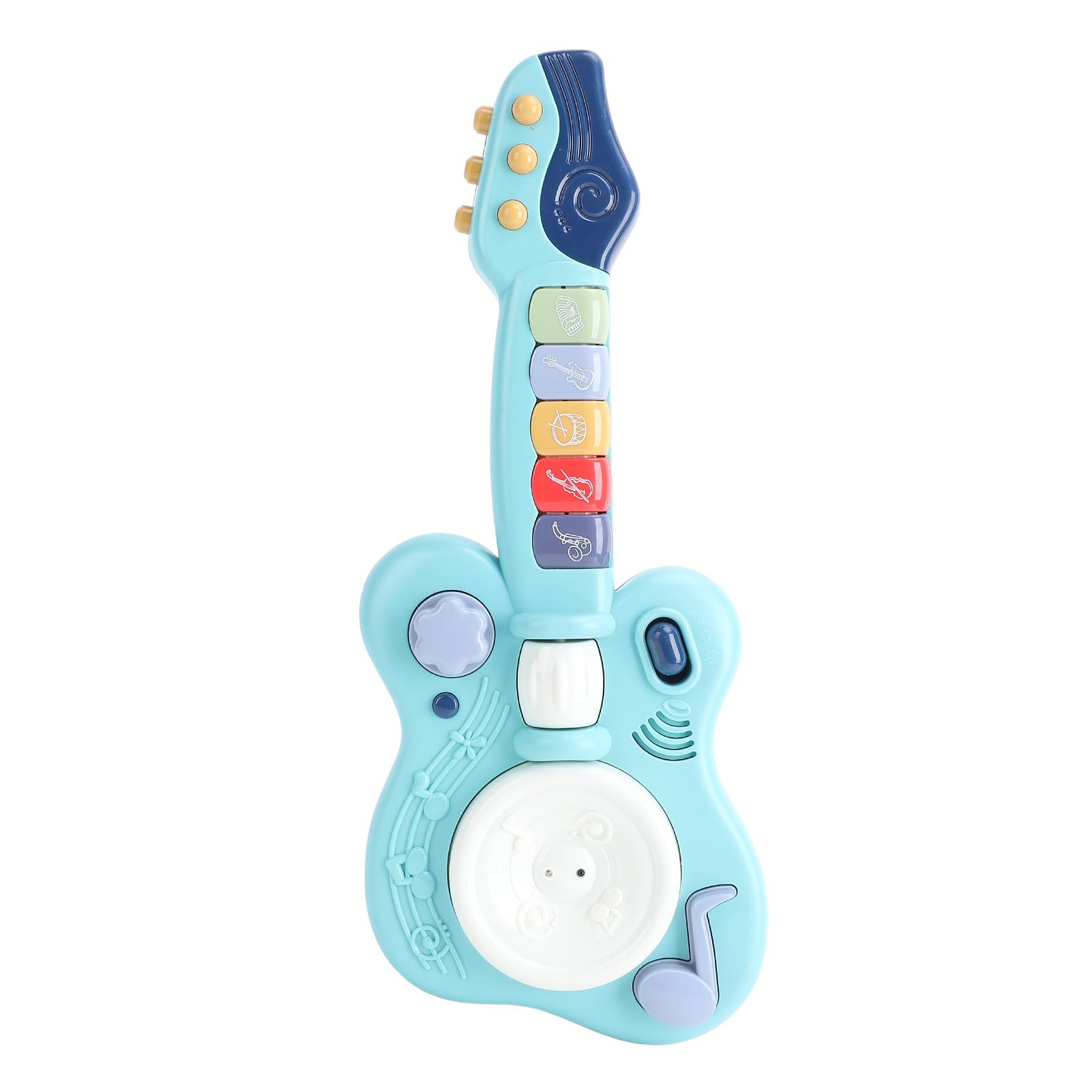 RASTKY Toddler Guitar Toy, Multifunctional Guitar Music Toy, Vibrating Design, Electronic Piano Function, Safe ABS Material, Lightweight and Portable for Fun — view 6