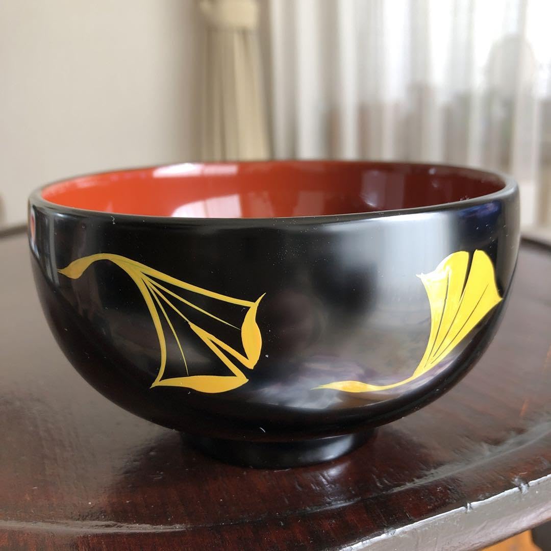 十客セット⭐️美品☆銀杏紋様蒔絵椀 祝膳用の金蒔絵の漆器 10客組 骨董 美術品 十客セット⭐️美品☆銀杏紋様蒔絵椀 祝膳用の金