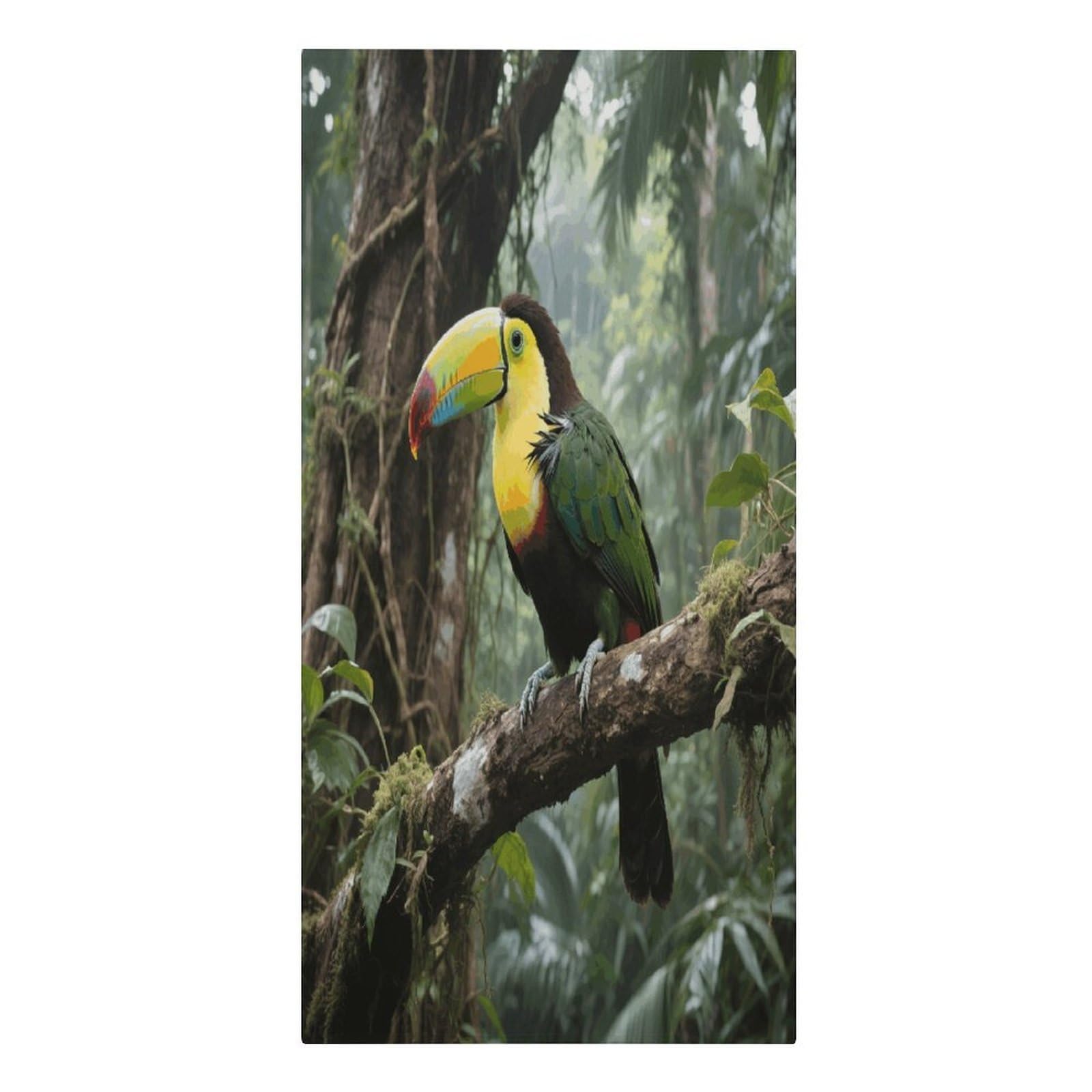 VstaDank Parrot Bird Beach Towel Vacation Essentials Sand Free Soft Quick Dry Swim Towels 61"x30" Modern Extra Large Towels Lightweight Microfiber Beach Towel for Swimming Pool