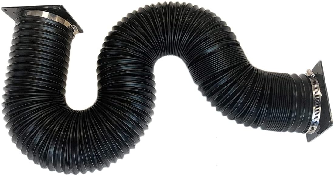 CoolerguysThermal Plastic Duct with End Caps for Electronics and Crypto Mining (92/120mm Fan/4" 10-28")