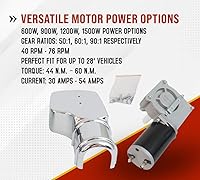 Vista 3 de Mytee Products Motor de lona de 600 W 50:1 para sistemas de lona de camión volquete con cubierta cromada, motor de lona de camión volquete