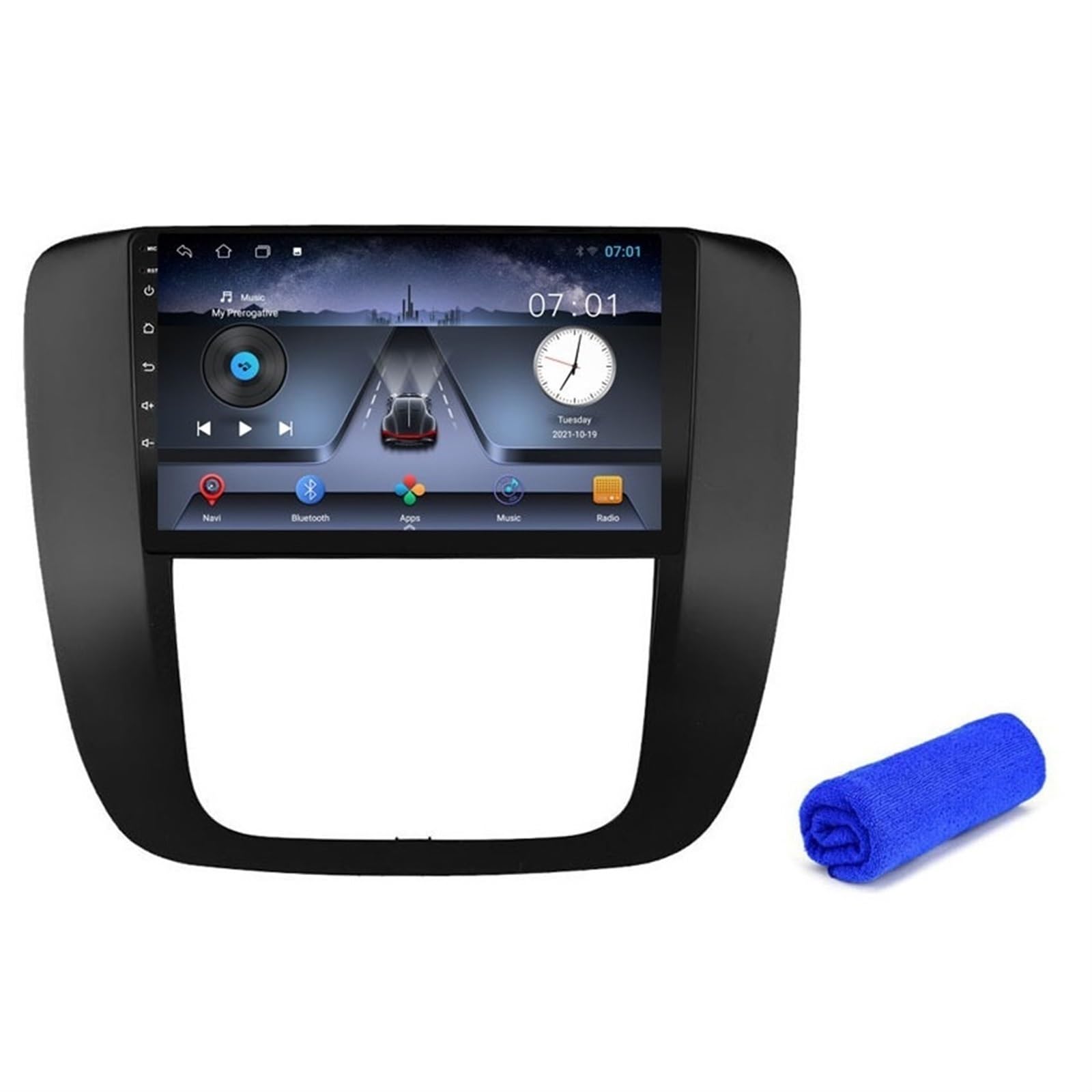 KUKEMI DSP 4G Android, for GMC, Yukon 2007-2012 Tahoe Silverado GPS Navigation Car Radio Multimedia Player Autoradio Stereo car play screen(BlackT2 4Core 1G 16G)