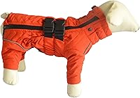 Vista 1 de Abrigo cálido para perro, chaleco de doble capa, 7 patas cubiertas, resistente al viento, impermeable, reflectante, cálido, para patinaje al aire