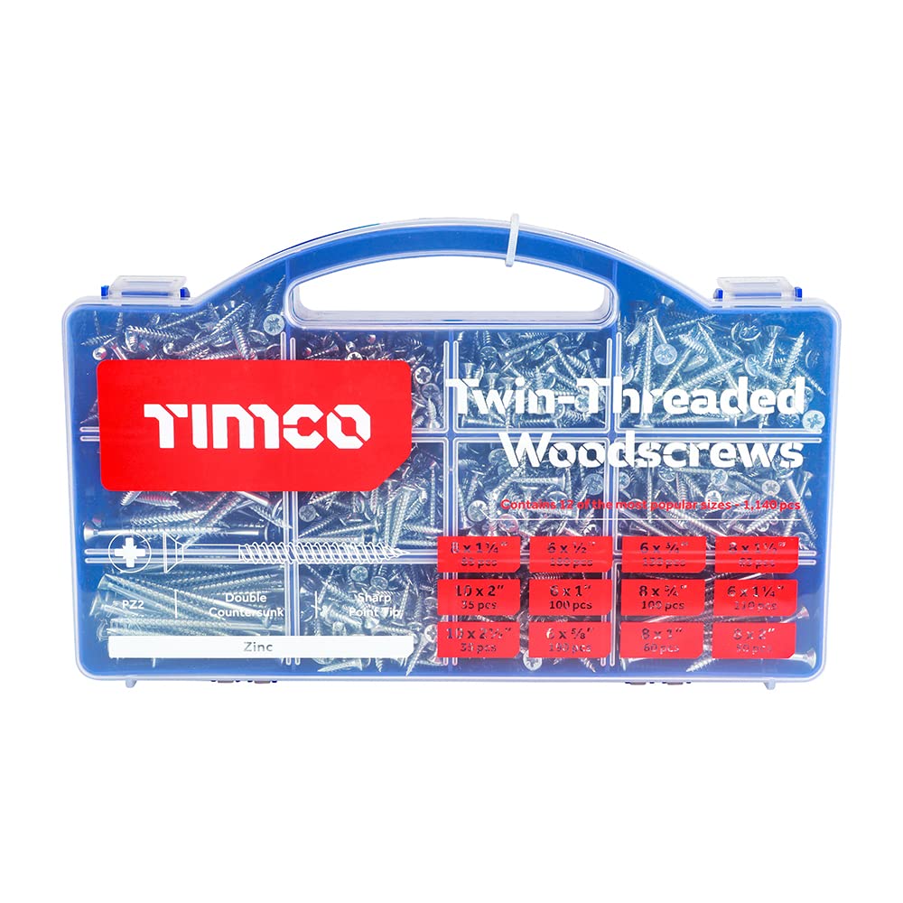 TIMco WOODTRAY - Tornillos para madera (cinc)