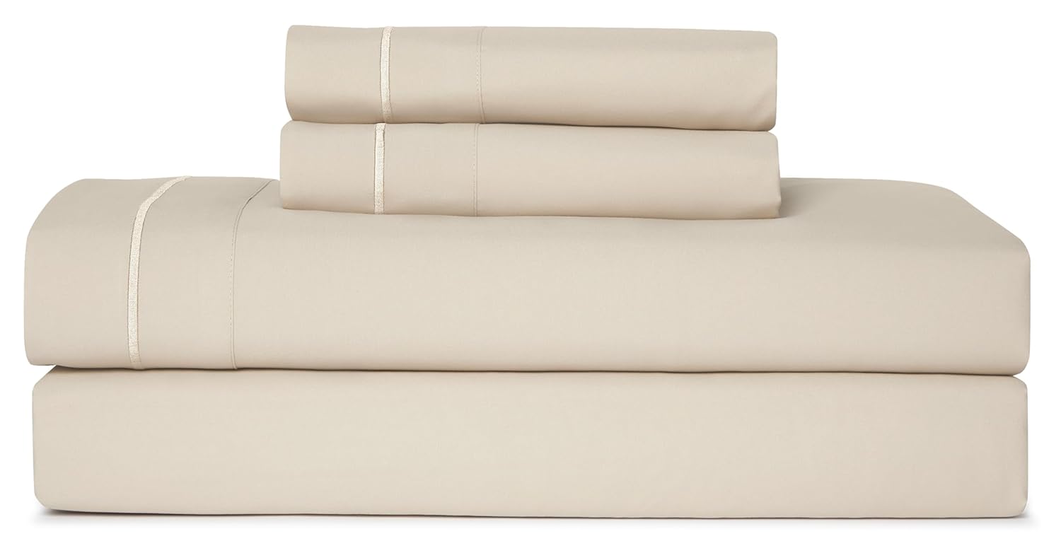 Casual Living Queen Sheets Set 4 Piece Cooling Sheets with 2 Pillowcases Soft Microfiber Hypoallergenic Washable Bed Set