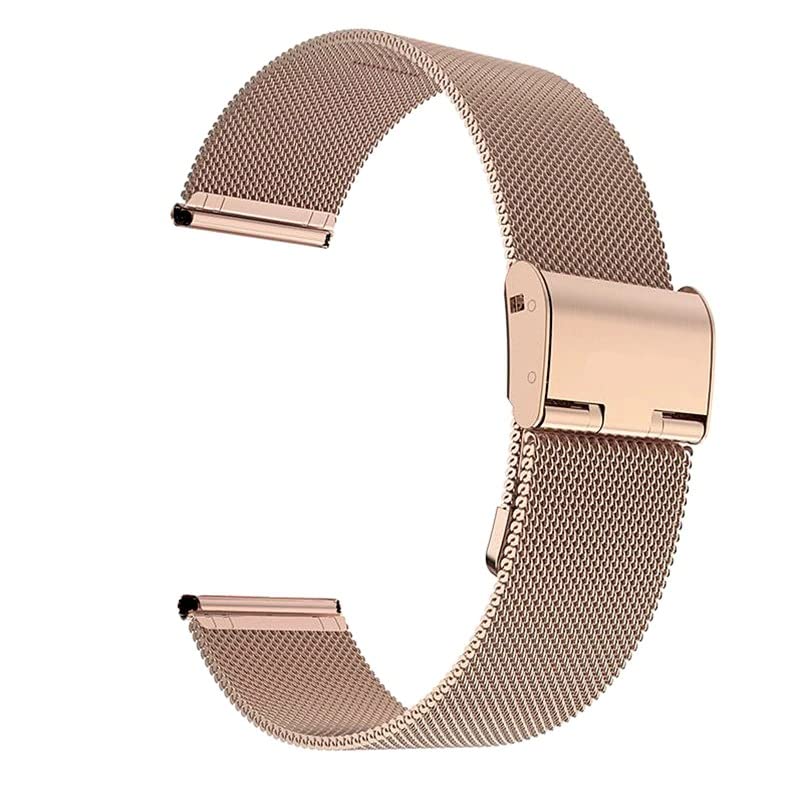 Ewatchaccessories 22mm stainless Steel Rose Gold Interchangeble Watchband Strap Mesh Bracelet Adjustable Metal Strap-5 (B0B684TKRD) Amazon Price History, Amazon Price Tracker