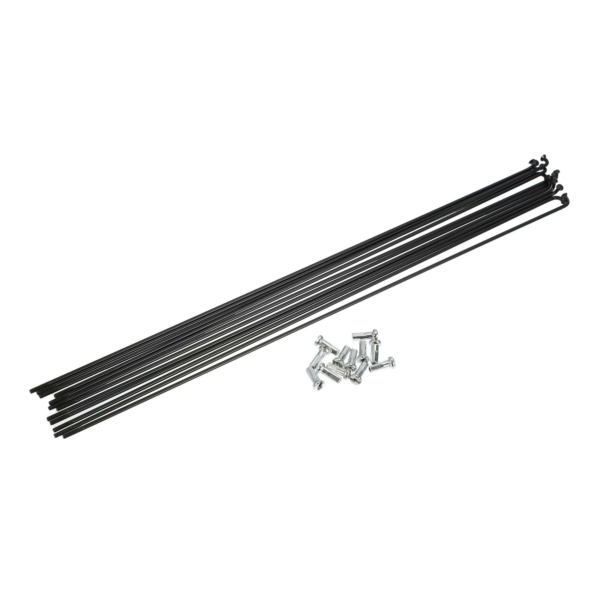 TUCKBOLD 12 Pcs 14G J Bend 282mm Bike Bicycle Spokes with Nipples Black Automotive Parts, 282 mm