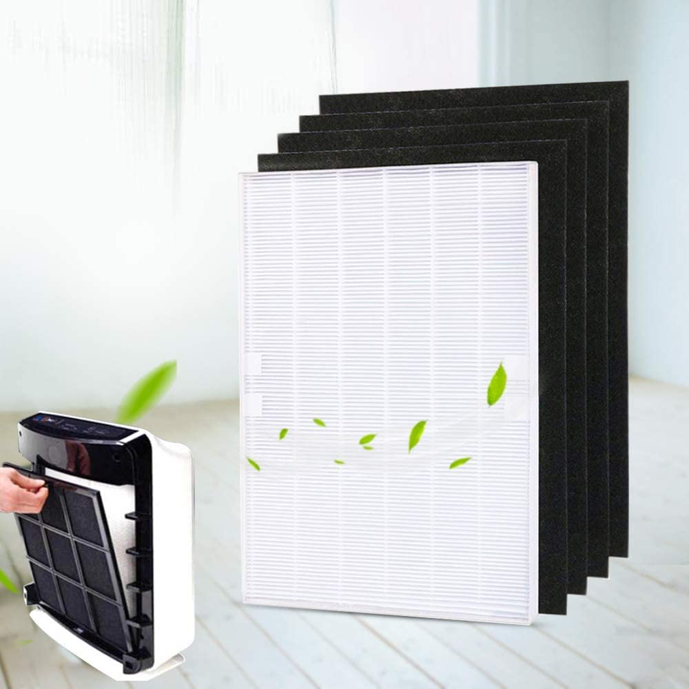 YanBan 4 Pieces Air Purifier Carbon Pre-Filters and 1 Piece Main HEPA Filter for Winix 115115 5300 5500 - Image 3