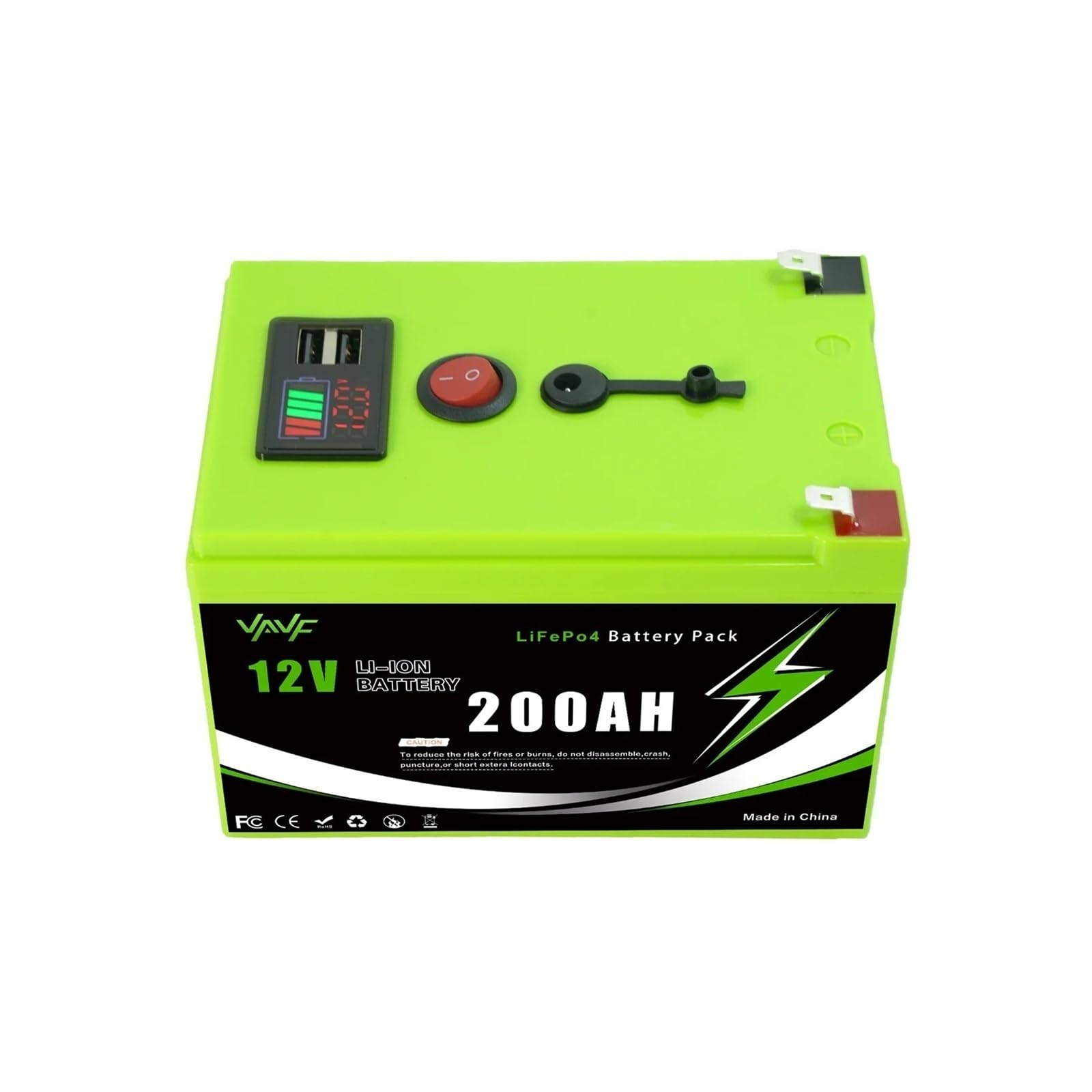 Batteria Al Litio 12v 200AH LiFePO4 Con Smart BMS-Ideal