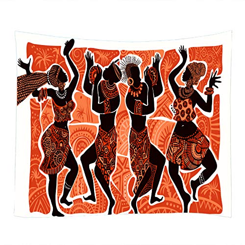 Fabric Tapestry Decor Wall Art Tapestries Bedroom Hall Dorm Living Room Hanging Bedding 79 X 59 Inches African Tribal Style Print #TOP1
