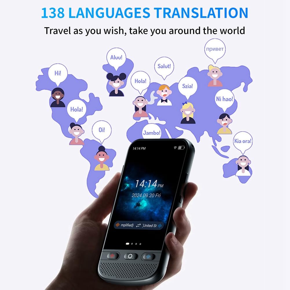 Traduttore multilingue in tempo reale traduttore di testo Foto Parla dispositivo traduttore liberamente Dispositivi di traduttore touch screen