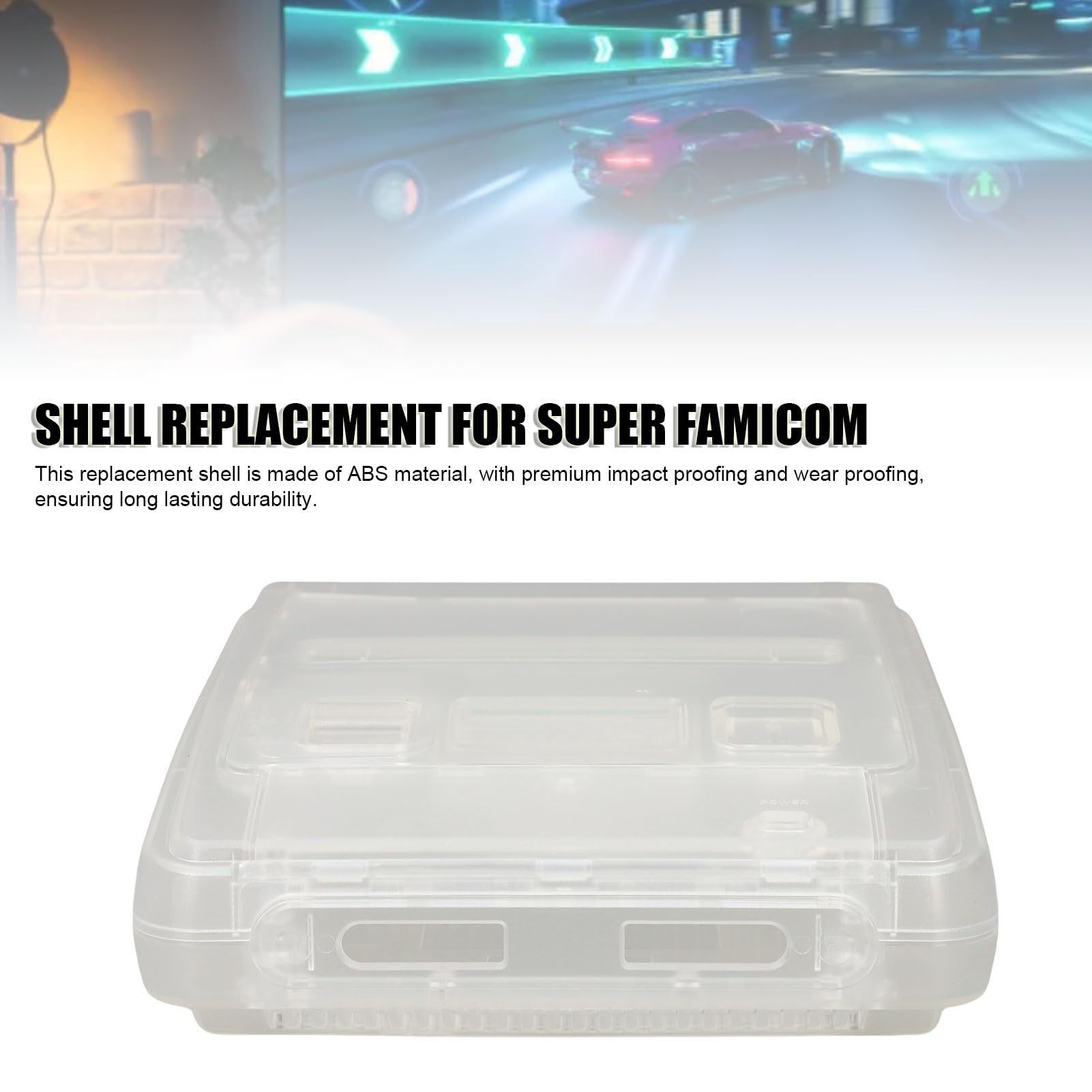 Jiawu Reemplazo de Carcasa para Consola de Juegos SFC, Funda Protectora Translúcida para Cartuchos , Cubierta Duradera para Modders de Consola de Juegos