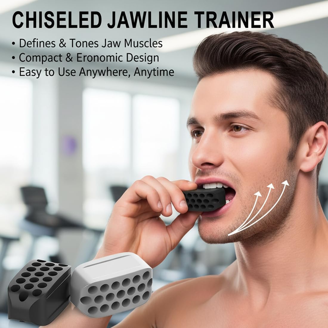 Jaw Trainer 6 Pièces Silicone Hommes Femmes Musculation Machoire Double Menton
