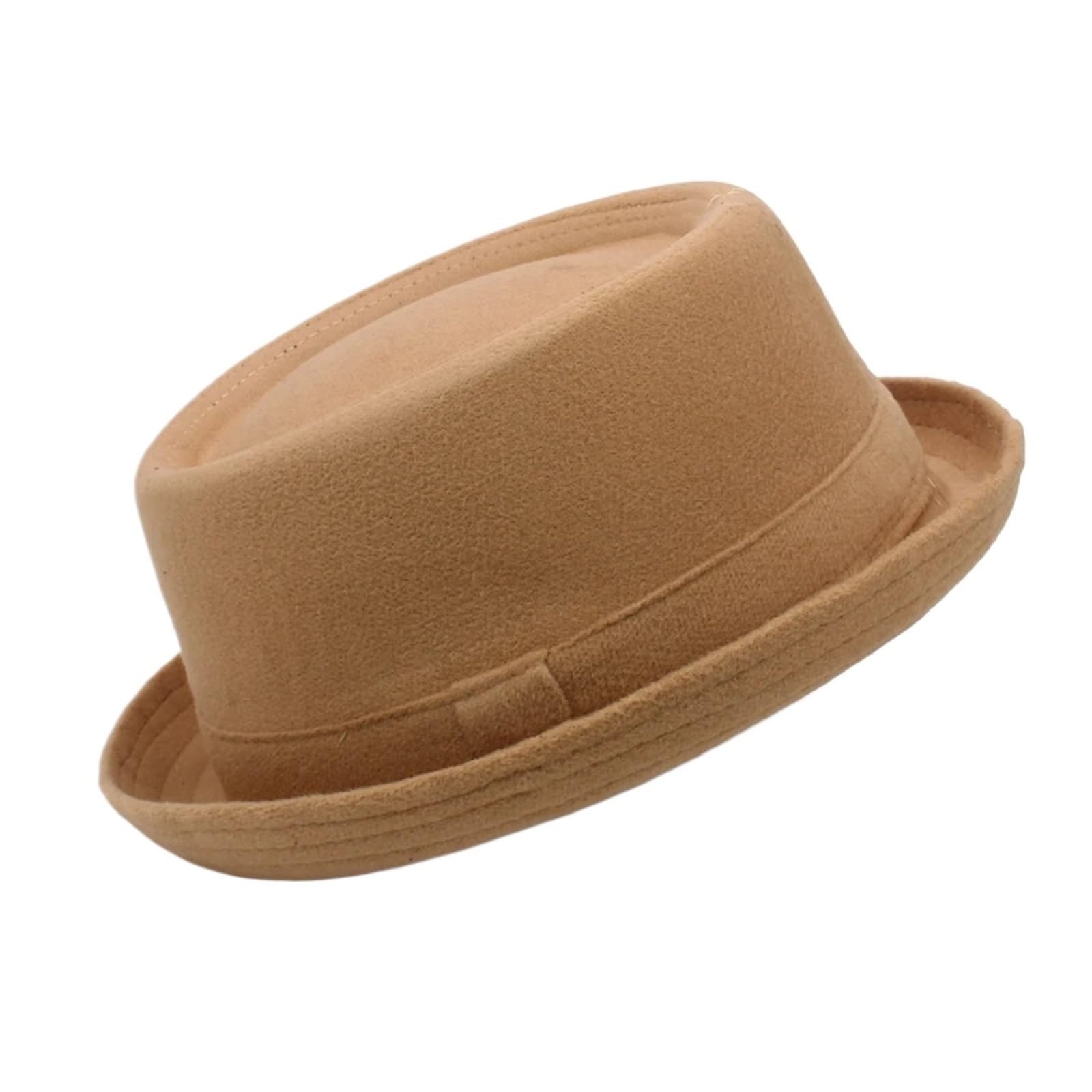 Cappello Cilindro Cappello a Cilindro da Uomo Cappellino Fedora retrò Classico Jazz Party Viaggi all'aperto(Khaki)