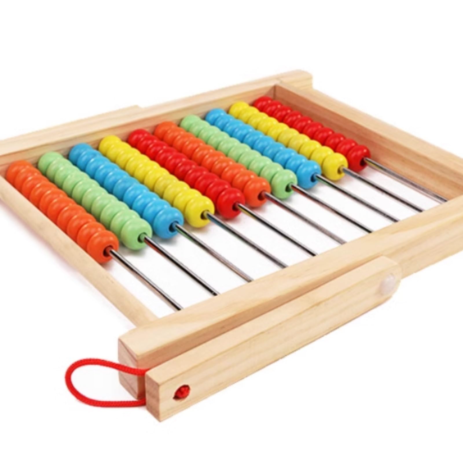 Abaco Pallottoliere Robusto Imparare La Matematica Abaco for Classe in Legno A 10 Righe for con Perline Multicolori Scuola Tradizionale