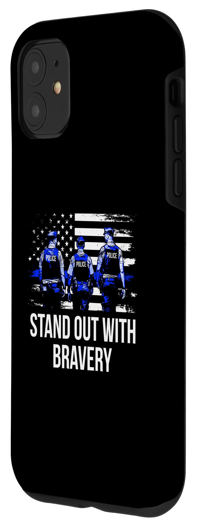iPhone 11 Stand out with Bravery Police Officer Law Enforcer Cops Case - Image 2