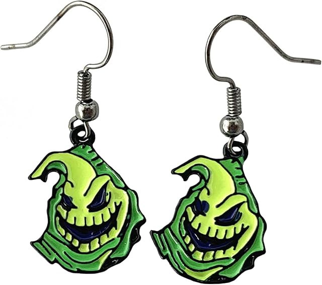 Horror the Nightmare Before Christmas Zero The Dog Oogie Boogi Halloween Earrings Stud