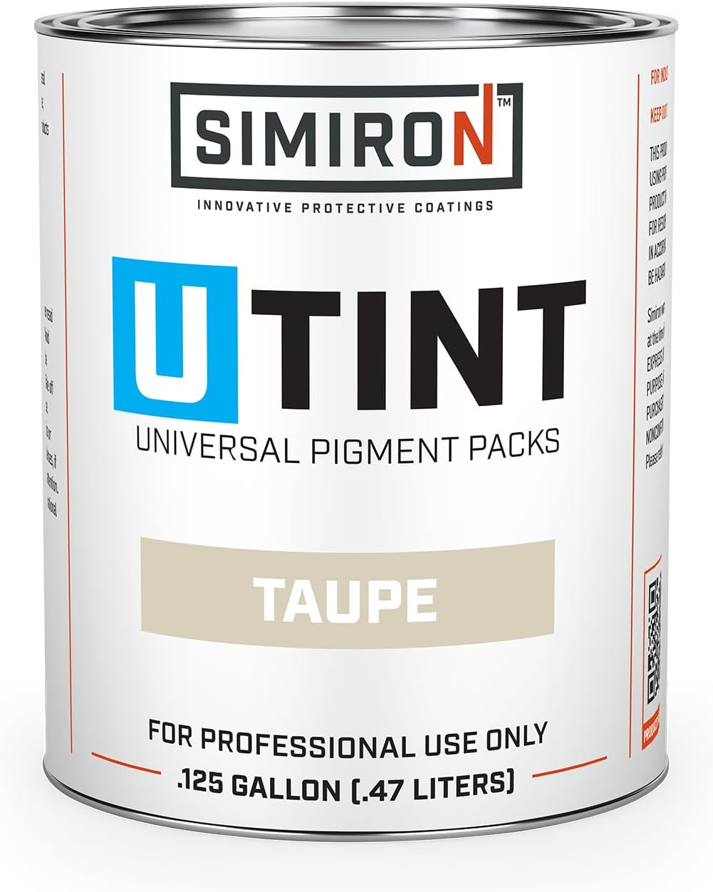U-TINT 16oz Universal Pigment Packs - Add to Epoxy Resin, Epoxy Primer, Moisture Vapor Barrier, Polyaspartic, Polyurea - Professional Grade, Zero VOC, Easy-to-Mix (Deck Gray)