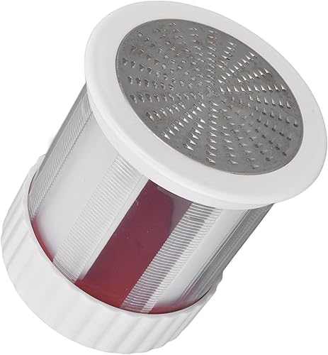 Miniatura 8 de Cheese Grater Home Kitchen Portable Stainless Steel Vegetable Shredder - Red + White