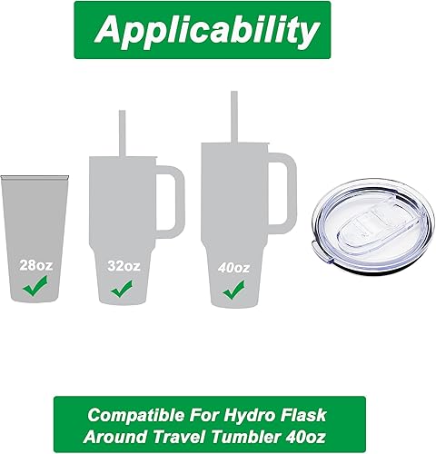 Miniatura 2 de Tapas de repuesto para vaso Hydro Flask de 40 onzas (solo para vaso Hydro Flask de 40 onzas), tapas de repuesto para taza de viaje, accesorios