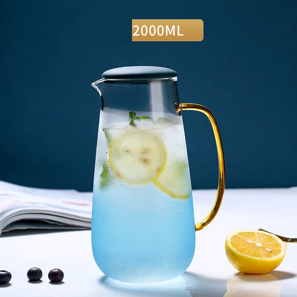 Amazon.co.jp: 冷水筒 ふた高耐熱ピッチャーアイスティー投手霧青の