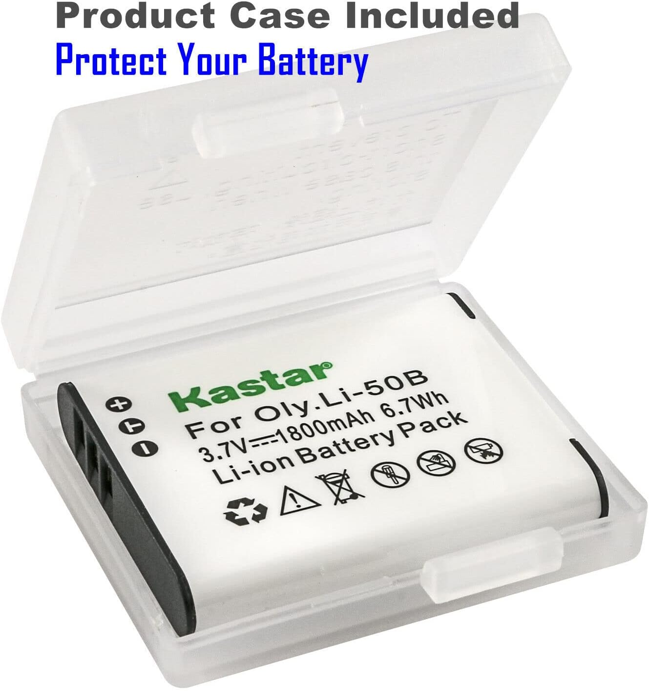 Kastar 4-Pack Li-50B Battery and LCD AC Charger Compatible with Olympus Stylus 9010, SZ-10, SZ-11, SZ-12, SZ-14, SZ-15, SZ-16, SZ-20, SZ-25MR, SZ-30MR, SZ-31MR iHS, Tough TG-610, Tough TG-615 Cameras