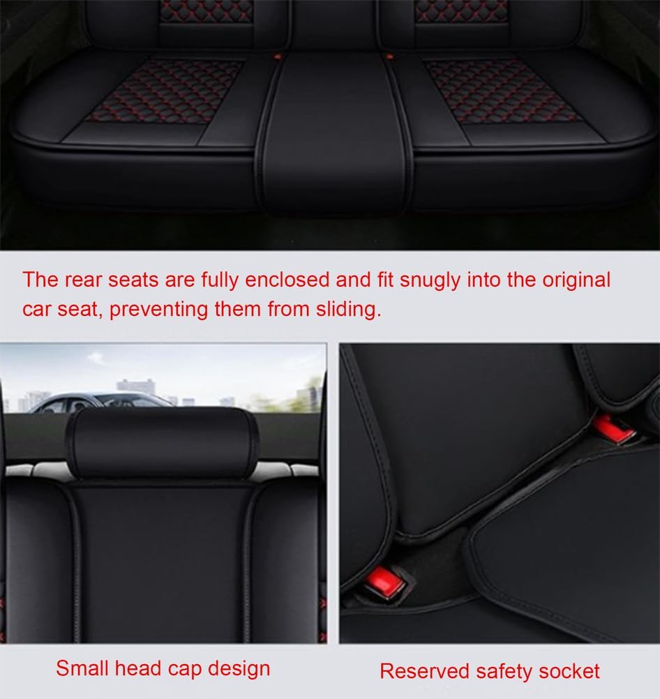Ice Silk Material, More Breathable,Fixed Lumbar Pillow,5 Seats Fully Covered,Protect and Upgrade Interiors,Airbag Compatible,B