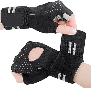 Workout Gloves, Fitness Gloves for Women & Men, Breathable & Lightweight Fingerless Gloves, Wrist Support Palm Protection Weight Lifting Gloves for Exercise & Training - Workout Equipment.