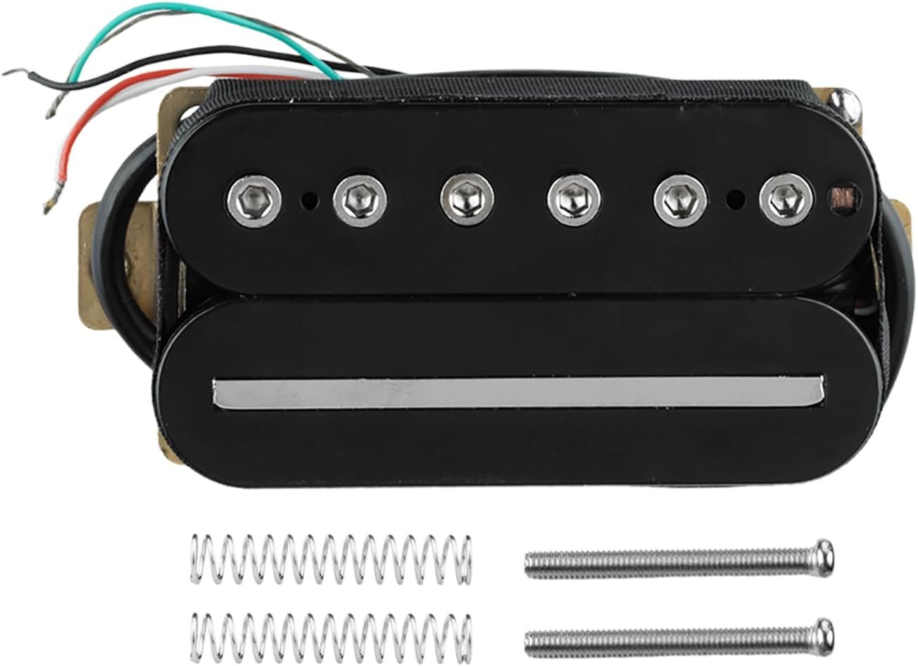 52mm Guitar Humbucker Pickup Bridge Pickups Set Hot Rail & Screw Poles, Black