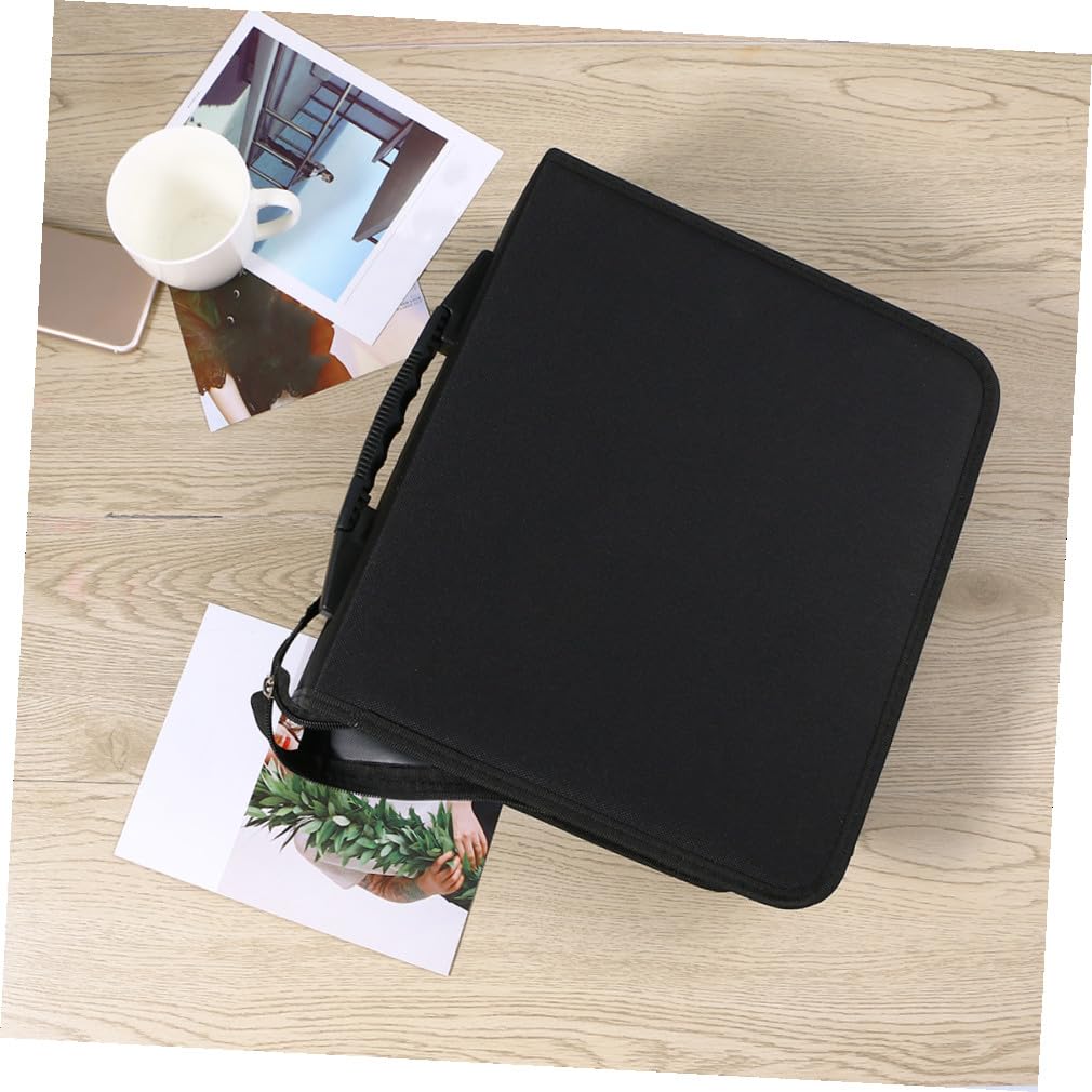 Ipetboom Custodia Organizer CD Dvd con Chiusura Zip Album Portadischi Slot Custodia Rigida Trasparente per Archiviazione e Trasporto Dischi per Viaggi e Uso Quotidiano