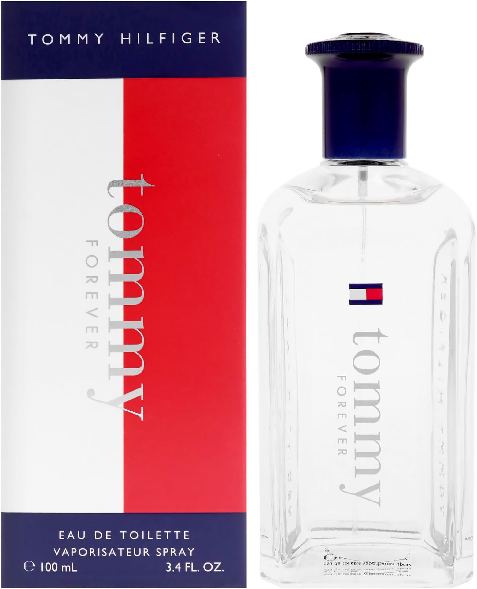 Tommy Forever Eau de Toilette 100 ml - Perfume for Men - Fragrance Woody Aromatic - Zesty and Fresh Notes - Transparent Glass Bottle