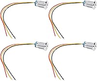 Vista 11 de Marhynchus 4 juegos de luces indicadoras LED precableadas LED redondas, impermeables, luz de 2 colores, electrodo de ánodo común de 12-24 V 0.472 in