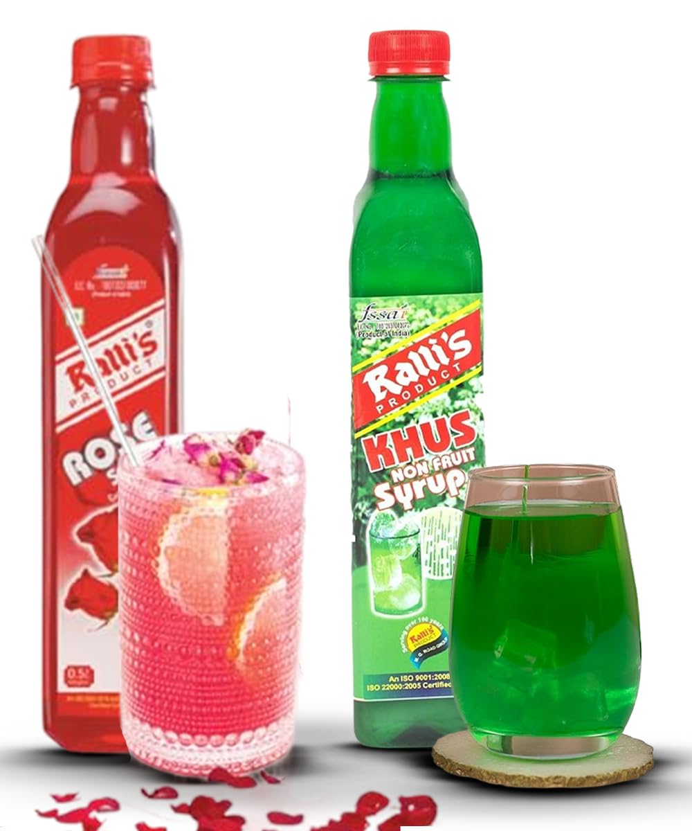 Rallis Rose Syrup & Khus Syrup Combo Pack 500 ml each - Craft Exquisite Drinks and Delightful Desserts! (B0CTMGFV9X) Amazon Price History, Amazon Price Tracker