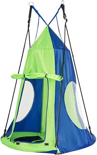 LIVIZA Silla hamaca colgante 2 en 1 para niños, asiento de tienda de campaña para uso en interiores y exteriores, perfecto para niños, adultos,