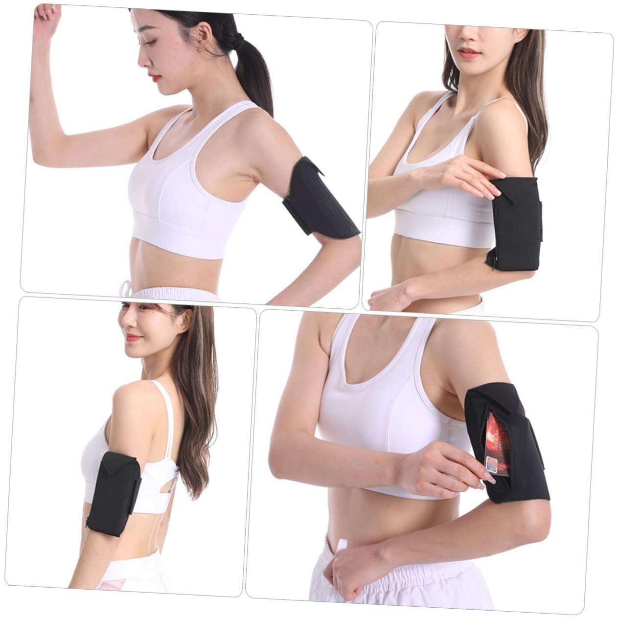 HOMSFOU 5pezzi Braccio Multifunzionale Per Smartphone Running e Attività All Compatibile Cellulari