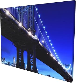 Amazon Co Jp Braksent アートパネル ニューヨークのブルックリン橋 絵画 インテリア おしゃれ 油絵 ポスター イラスト キャンバスアート 壁 絵 寝室 装飾画 風景画 Hd写真 モダン的な部屋飾り 新築お祝いに最適 30x40cm ホーム キッチン