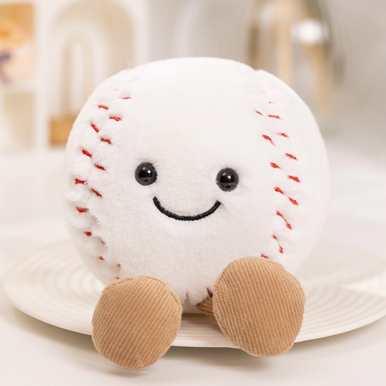 Baloncesto Fútbol Peluche, Adorable Juguete Deportivo de Peluche, Juguete Almohada de Pelota Deportiva con Relleno de Algodón Seguro para Adultos, Regalo de Cumpleaños, Baloncesto Fútbol