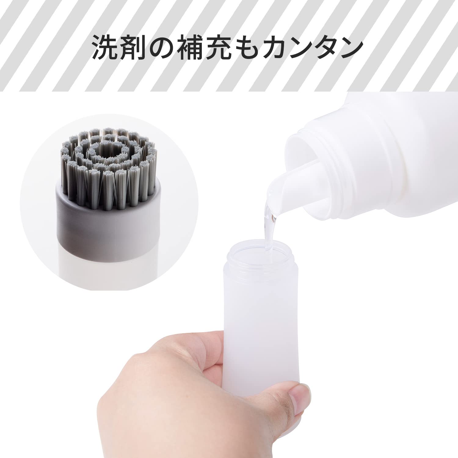 マーナ (marna) 部分洗い洗濯ブラシ ワンプッシュ洗剤出し W624W マーナ (marna) 部分洗い洗濯ブラシ ワンプッシュ洗剤出し W624W