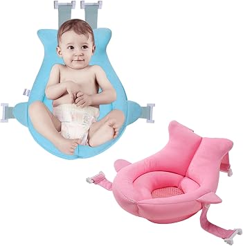 Baby Bath Floating Cushion for Kids, Baby Bathtub Seat Cushion, Bathing Seat Support Mat Bath Seats Support Net, Adjustable Soft Comfortable Bathtub Mat Non Slip Bathing Supplies, Easy to Dry