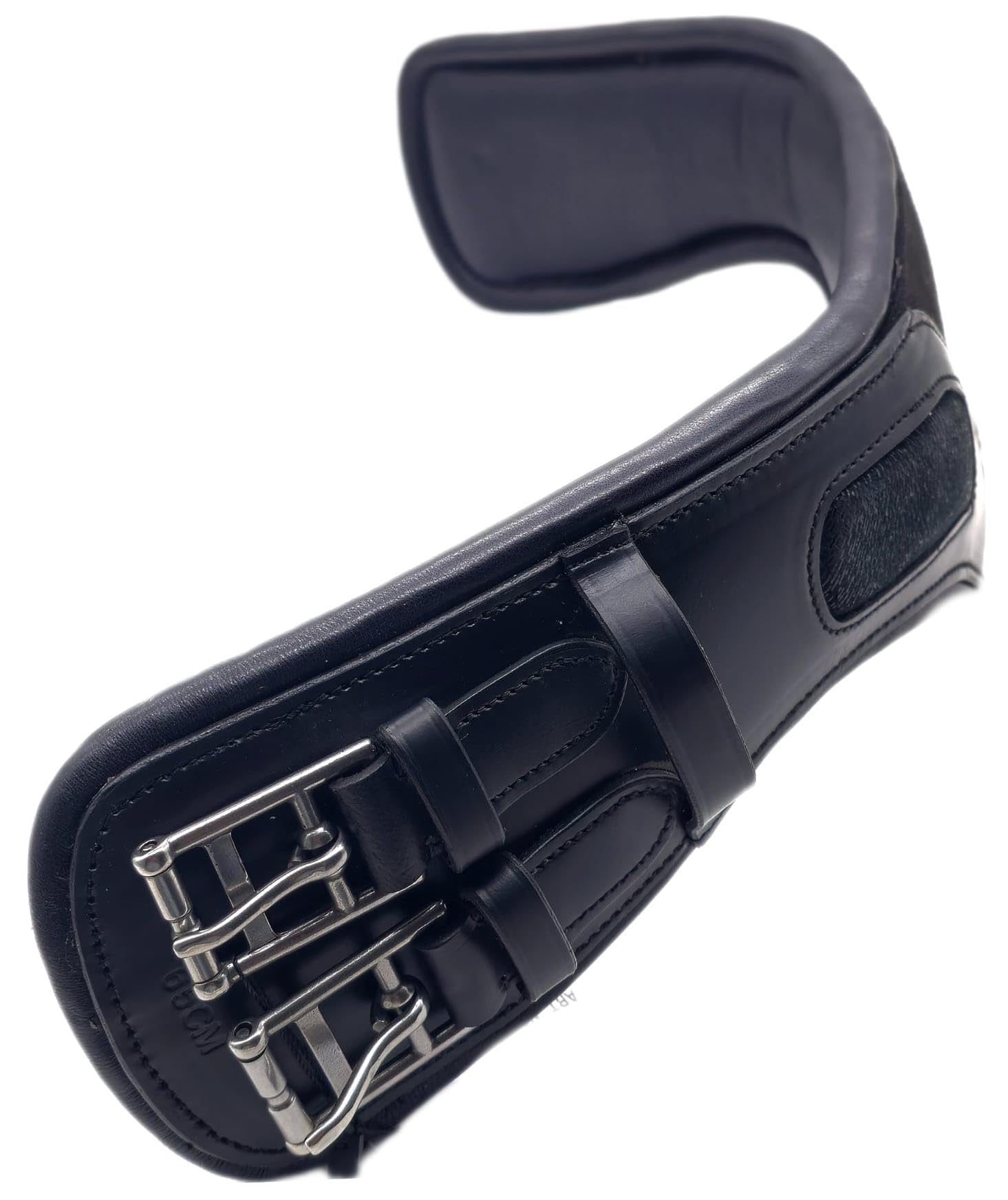 Leder Kurzgurt Mond anatomisch Slim Sattelgurt weich 60 65 70 75 cm Tysons ergonomisch Ledersattelgurt Mondgurt (75)