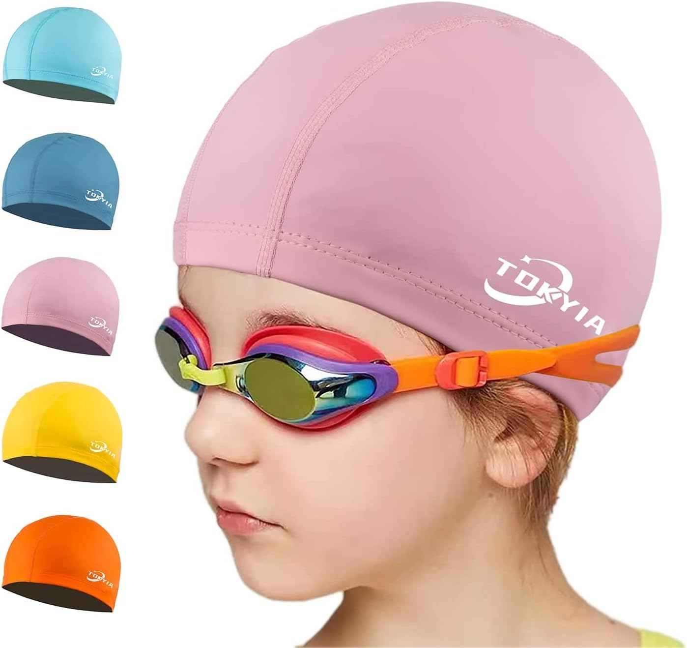 Gerbana Swimming Caps Unisex Comfortable Fabric Lightweight Bathing Swim Cap Waterproof Swim Cap