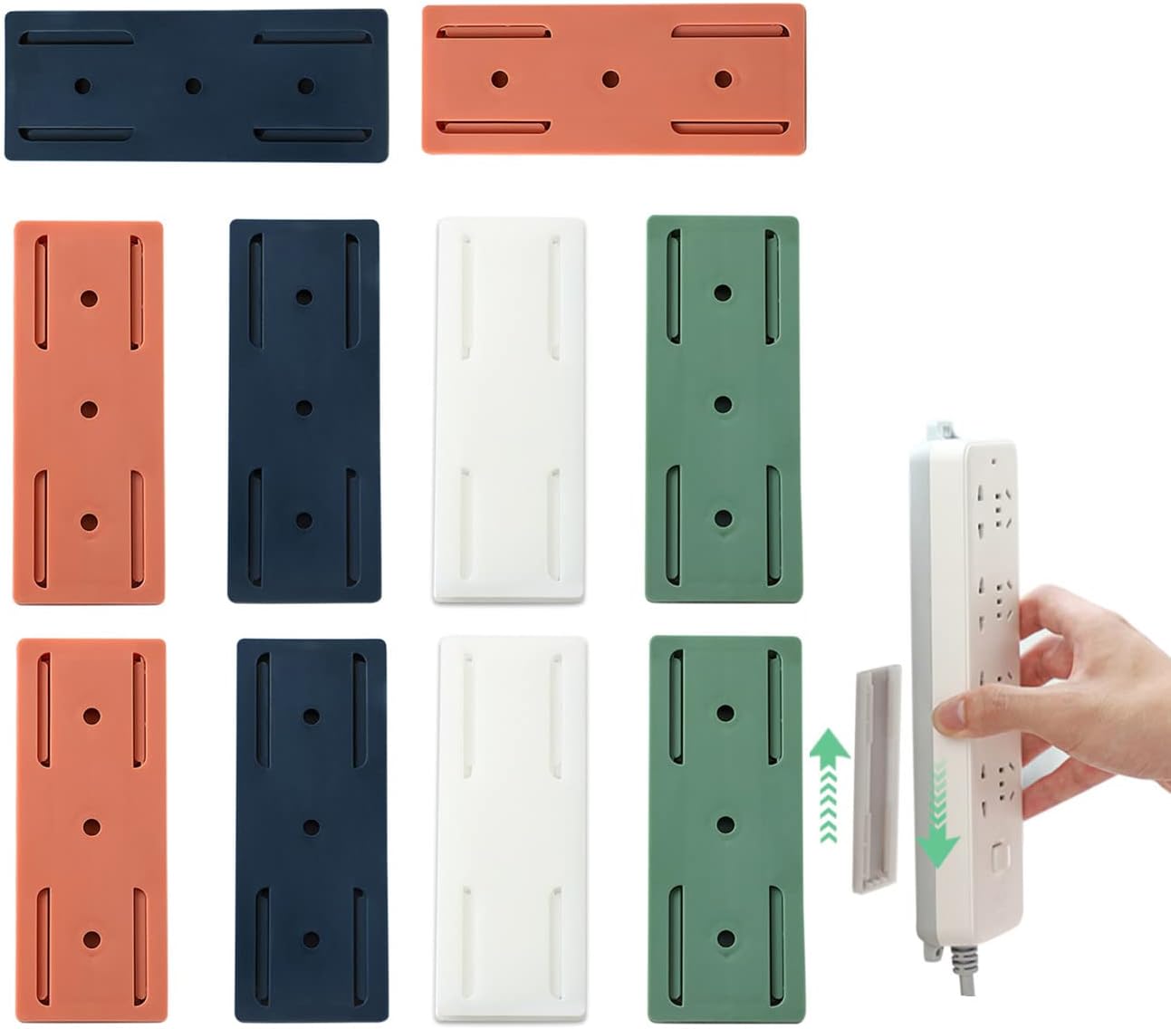 Adhesive Punch Free Socket Holder, Power Strip Holder