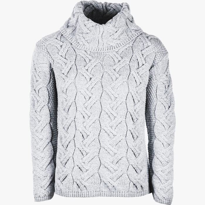 Image of Soft Merino Chunky Cable Cowl Aran Sweater by Aran Woollen Mills