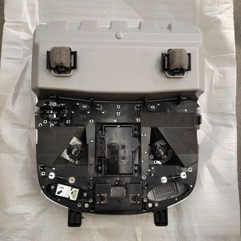 Lámpara de techo interior con luz de lectura superior e interruptor de techo corredizo gris 3