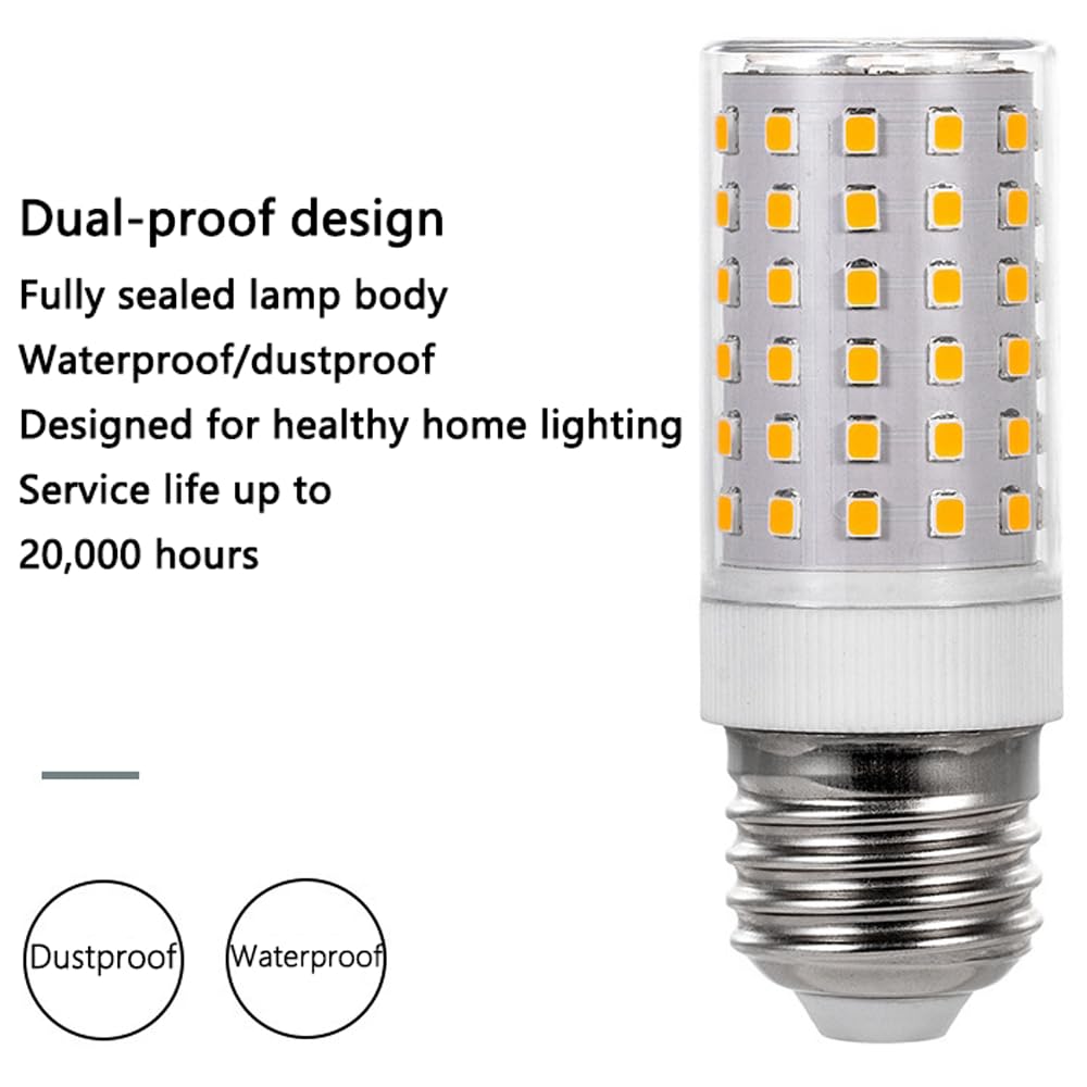 Bombilla E27 de 7 W, Paquete de 2/10 Bombillas Led de Maíz, Cálido, 2700 K, 1150 Lúmenes, Equivalente a 100 W, Base E26/E27, Bombillas Led No Regulables, Bombilla Led Superbrillante/Natural