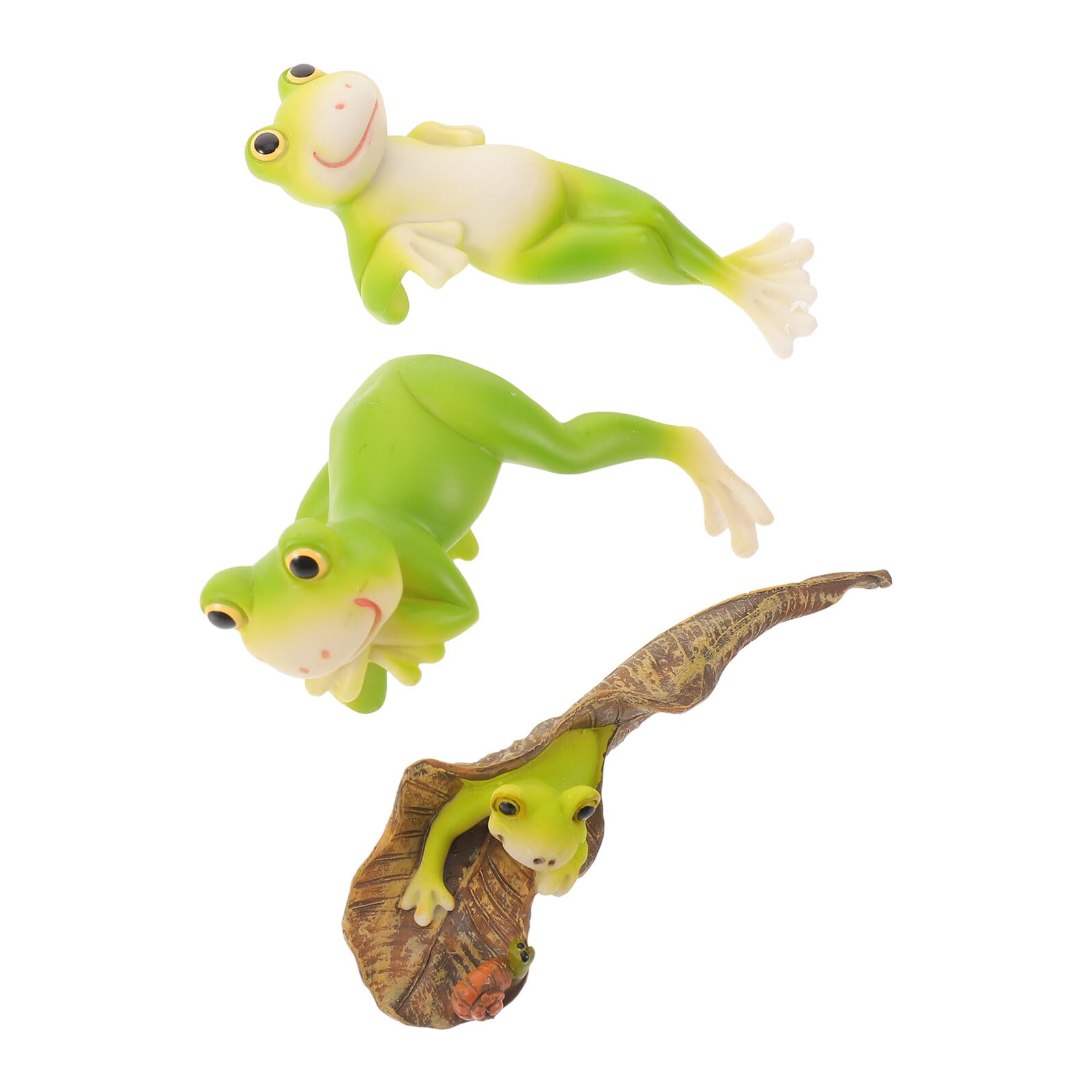 Grenouille en résine ludique 3pcs : mettez du bonheur dans votre jardin