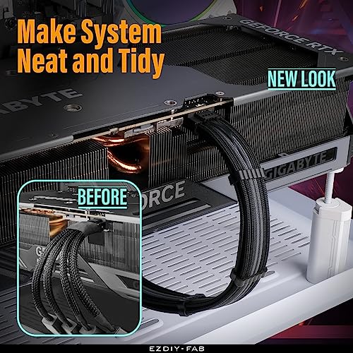 EZDIY-FAB 16AWG PCI-e 5.0 12VHPWR PSU Sleeved Cable - Image 2