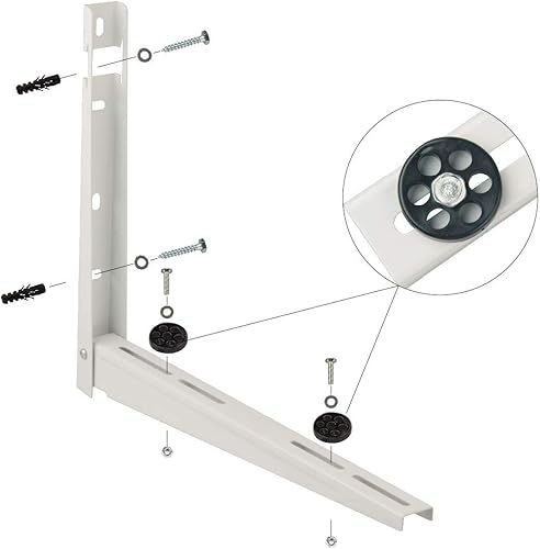 Miniatura 4 de Mini soporte de aire acondicionado dividido, soportes de soporte de montaje en pared para 9000 BTU - 36000 BTU unidades de condensador de CA sin