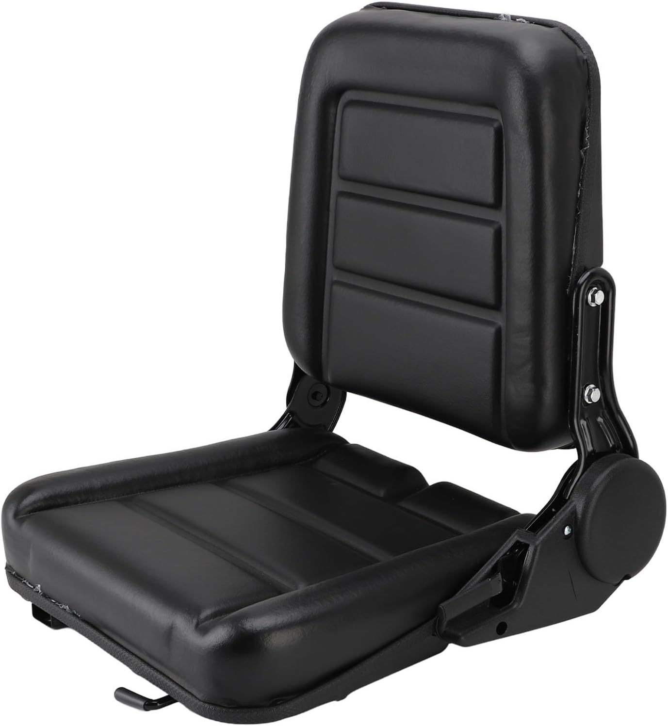 LiebeWH Universal Forklift Seat Rounded Curved Corners PU Leather Tractor Seat Replacement for Forklift Skid Loader Dozer Telehandler